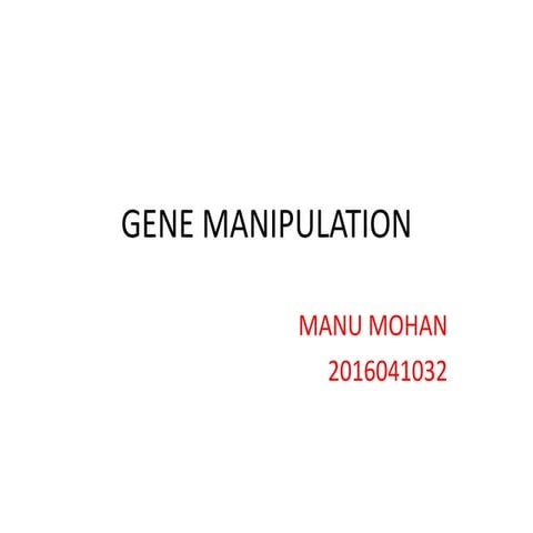 gene manipulation