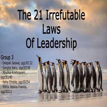 Pb group 3 21 laws of leadership