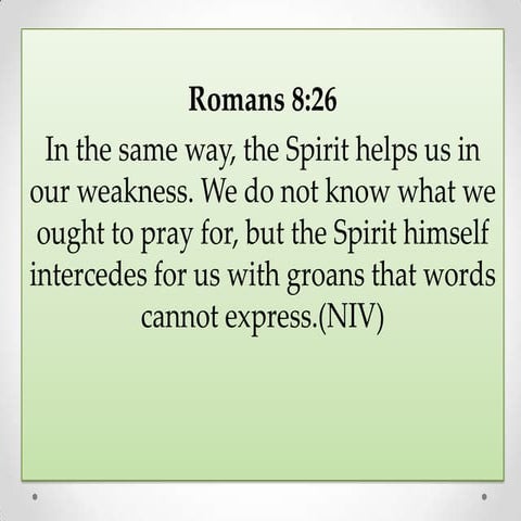 GREAT INTERCESSION, COMESGREAT RESULT