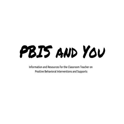 PBIS and You