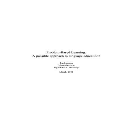 problem based learning | PDF