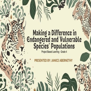 PBL Endangered and Vulnerable Species- Presentation.pptx