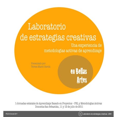 "Laboratorio de etrategias creativas", por Teresa Marín