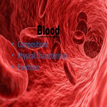 Blood and Its Components | PPTX