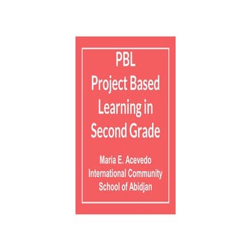 PBL in second grade