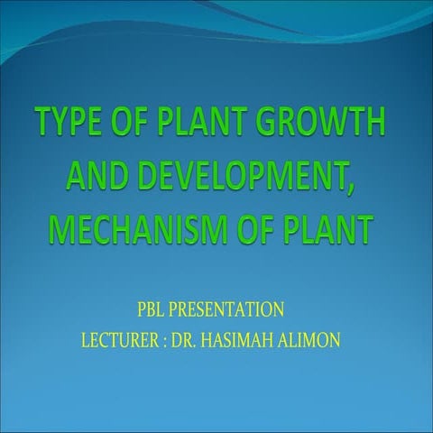 Pbl Presentation Plant Physiology