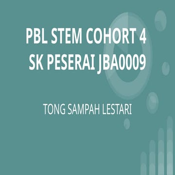 Project Based Learning Stem Sekolah Rendah Pptx