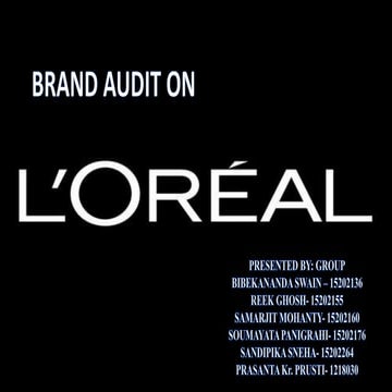 Brand Audit on Loreal