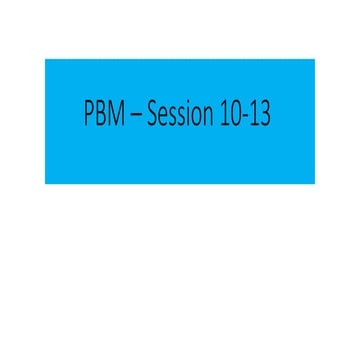 PBM and brand management session for study