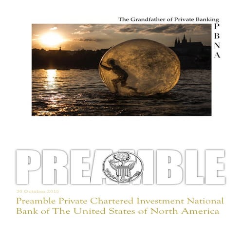 PREAMBLE BANK OF NORTH AMERICA 