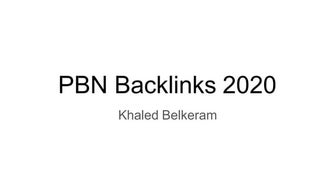 Pbn backlinks 2021