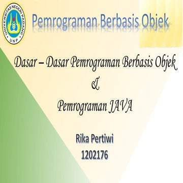 Pemrograman berbasis objek