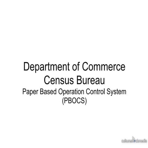 Census Bureau PBOCS