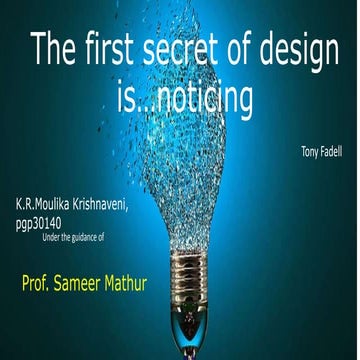 (MBASkills.IN) The First Secret of Design Is... Noticing