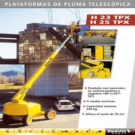 PLATAFORMA DE PLUMA TELESCÓPICA 23/25