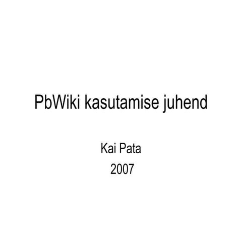 Pbwiki