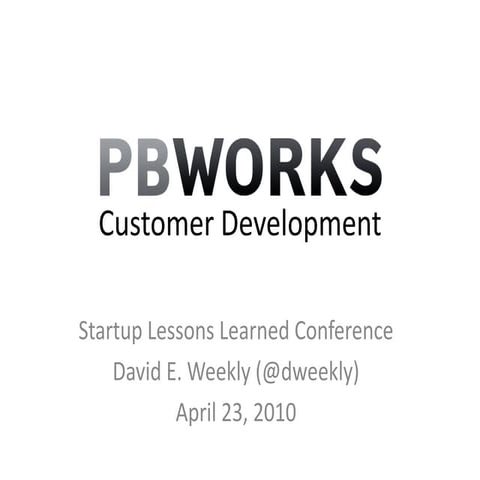 pbWorks case study at #sllconf by David Weekly