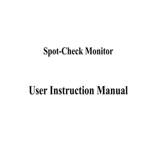 User Instruction Manual | PPT