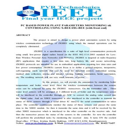 Pc based power plant parameters monitoring t&amp; controlling using x beezig ...