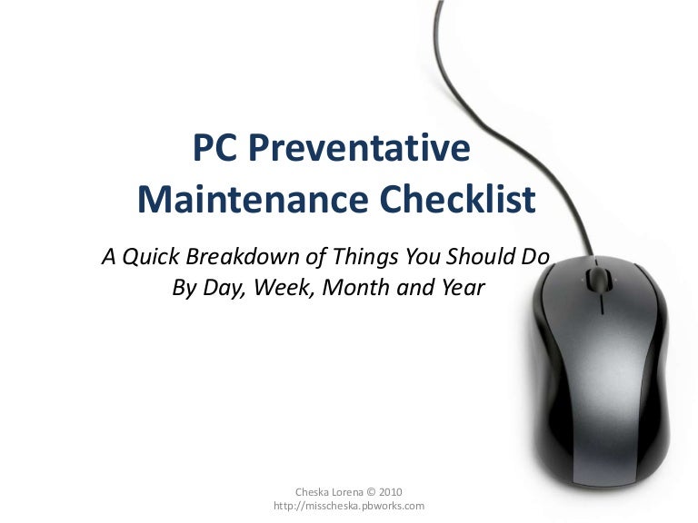computer setup checklist template