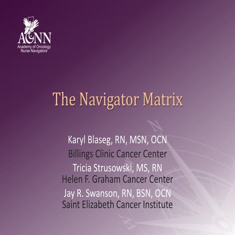Pre-Conference: The Navigator Matrix