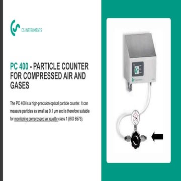 PC 400 - Particle Counter for Compressed Air and Gases | PDF