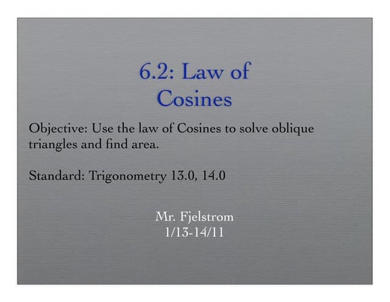 Law of cosines | PPT