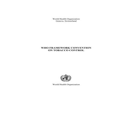 WHO Framework Convention on Tobacco Control