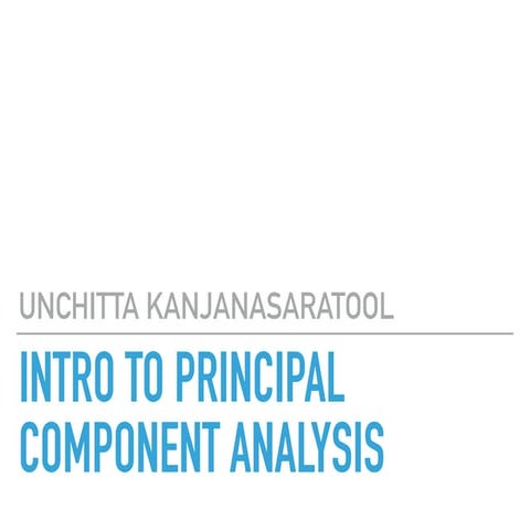 Mathematical Introduction to Principal Components Analysis