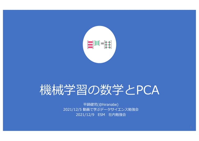Math in Machine Learning / PCA and SVD with Applications
