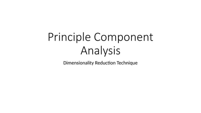 Principle Components Analysis Machine Learning.pptx