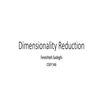 principle component analysis pca - machine learning - unsupervised learning