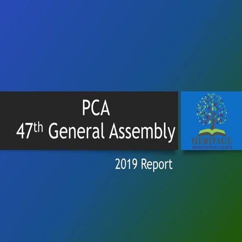PCA General Assembly Report 2019