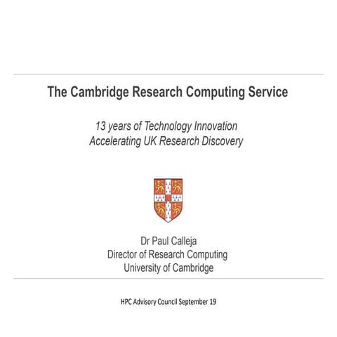 The Cambridge Research Computing Service