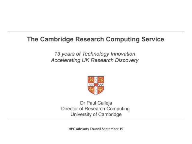 The Cambridge Research Computing Service