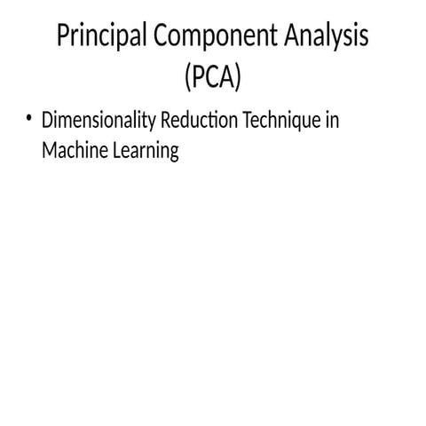 Comprehensive Guide to Principal Component Analysis (PCA) in Machine ...