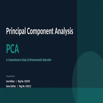 Principal Component Analysis PCA | PPTX
