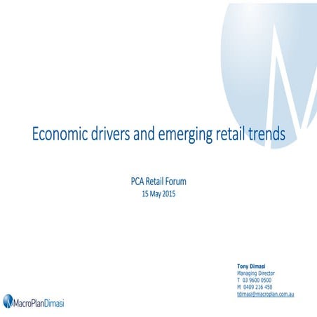 Property Council Retail Forum | May 2015