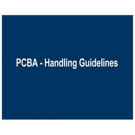 PCB Assembly Handling Good Practices Learning | PDF