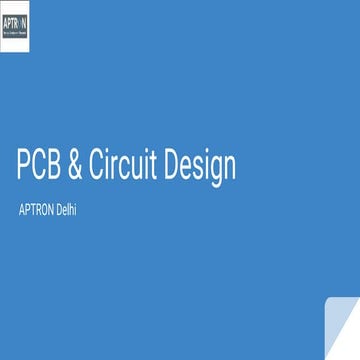 PCB & Circuit Design Training in Delhi
