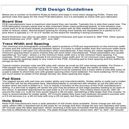 Pcb design guidelines | PDF