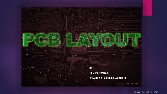 Printed board circuit design (Pcb) PPT | PPTX