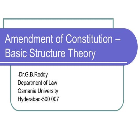 Constitution- basic structure theory