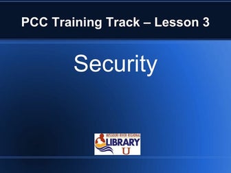 PCC Training - Security