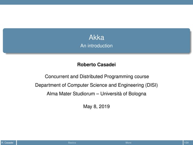 Akka Actors: an Introduction