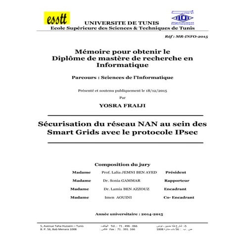 rapport de mémoire de mastère : sécurisation du réseau nan au sein des smart ...