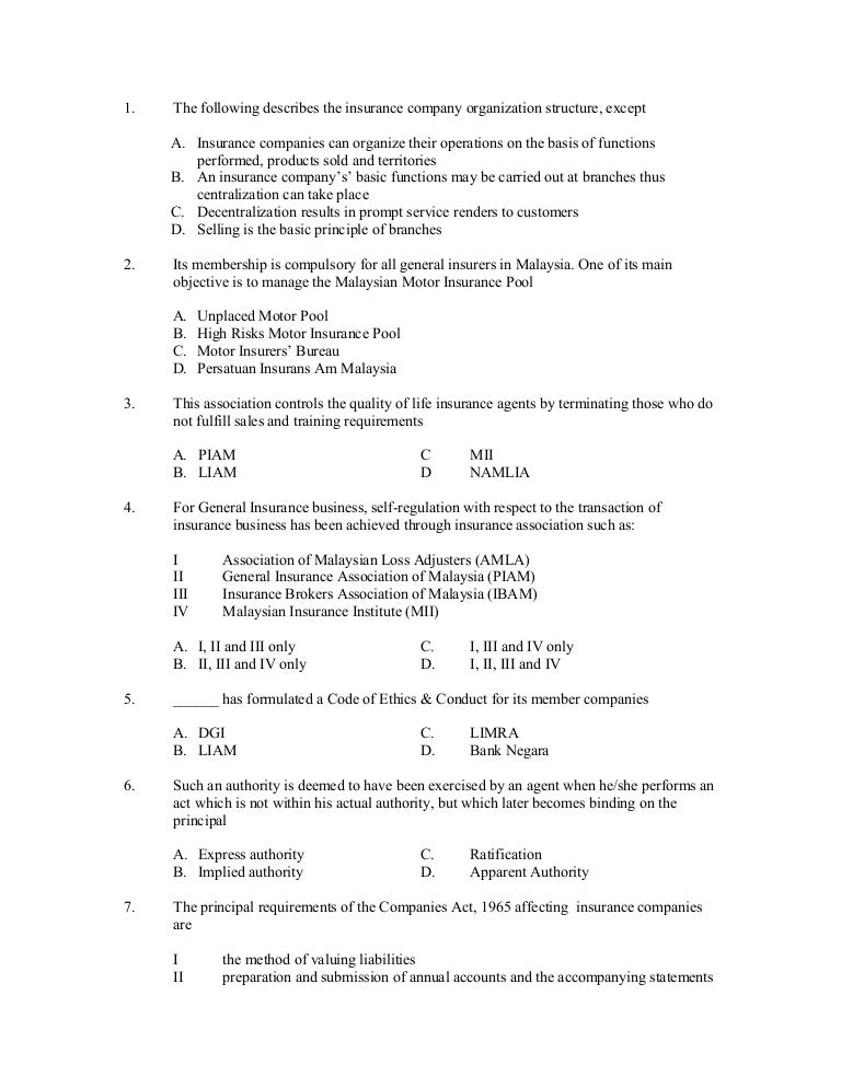 Pce Sample Exam 1