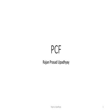 Pcf commands