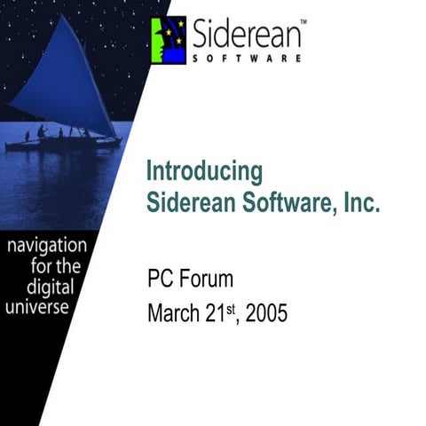 Introducing Siderean Software (PC Forum 2005)