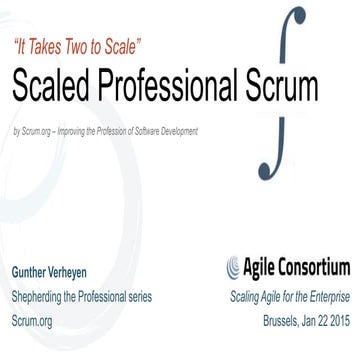 Scaling (Professional) Scrum at the scaling event of the Agile Consortium (Ja...